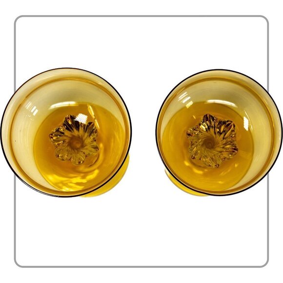 Amber Crystal Twist Stem Champaign Glasses (set of 2) - Picture 4 of 4